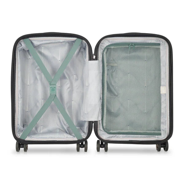 Delsey Shadow 5.0 premium hard shell luggage front view for travel in Pakistan