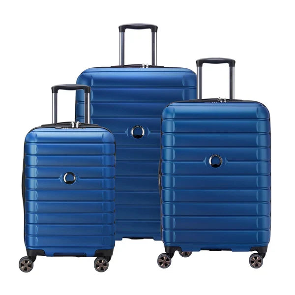Delsey Shadow 5.0 luggage collection available in multiple colors at Karachi luggage store