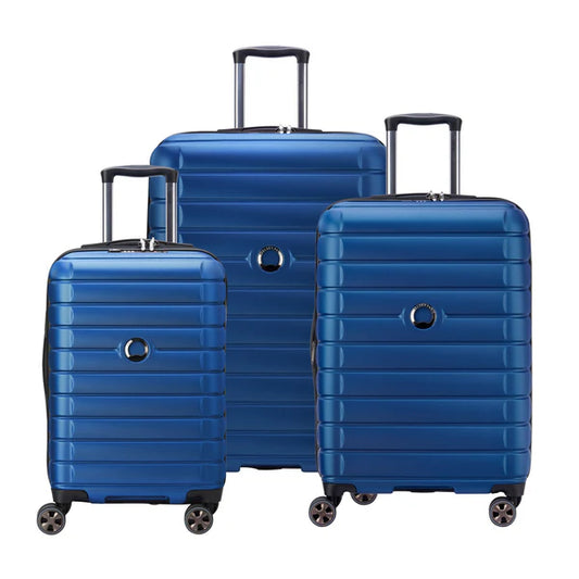 Delsey Shadow 5.0 luggage collection available in multiple colors at Karachi luggage store