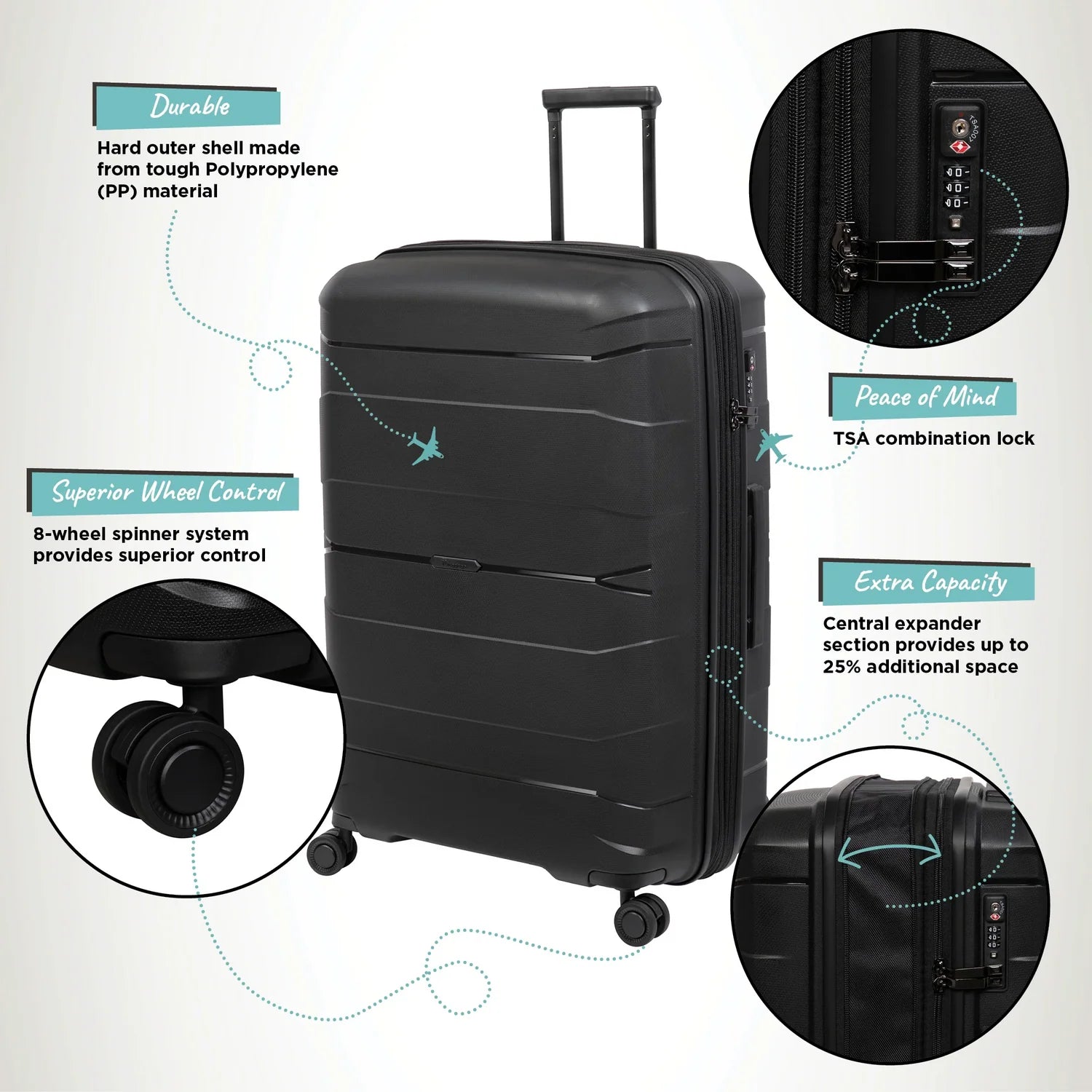IT Momentous cabin luggage suitcase for international flights