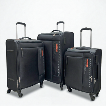 American Tourister 3-Piece Luggage Set – Black | 20", 25", 29" | TSA Lock | Expandable | Lightweight Travel Suitcases