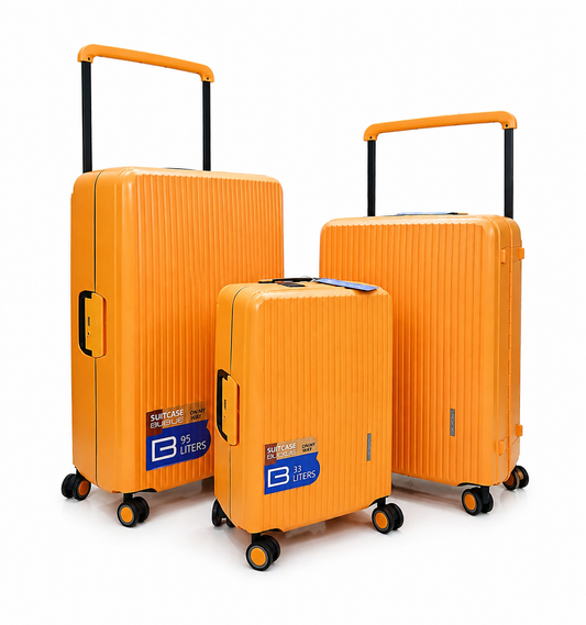 Buy Original Bubule 3-Piece Orange Hard Shell Luggage Set
