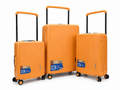 Bubule Orange Trolley Bags Side Profile Noman Luggage