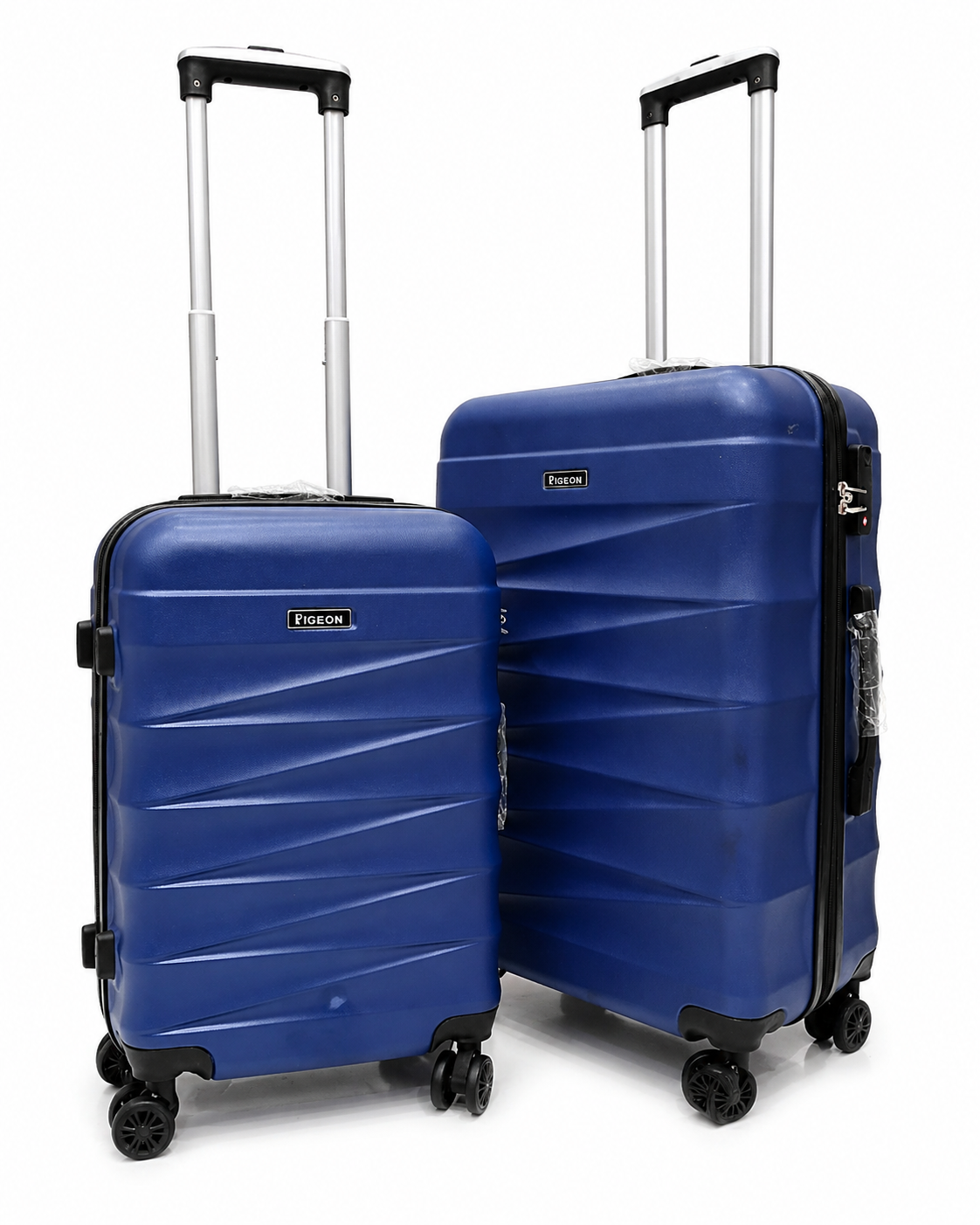 Pigeon Blue Luggage Side View Noman Luggage Pakistan
