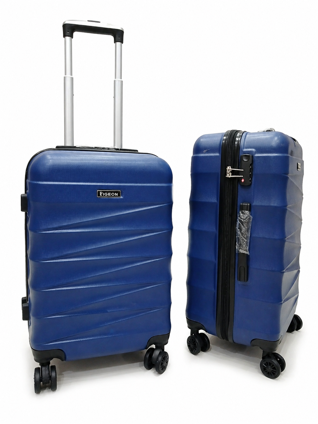 Pigeon Blue Trolley Bag Interior Mesh Pockets Karachi