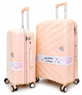 Summit Peach PP Luggage Set Durable Wheels and TSA Lock
