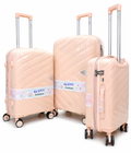 Summit Peach Trolley Bags Side View Noman Luggage Pakistan
