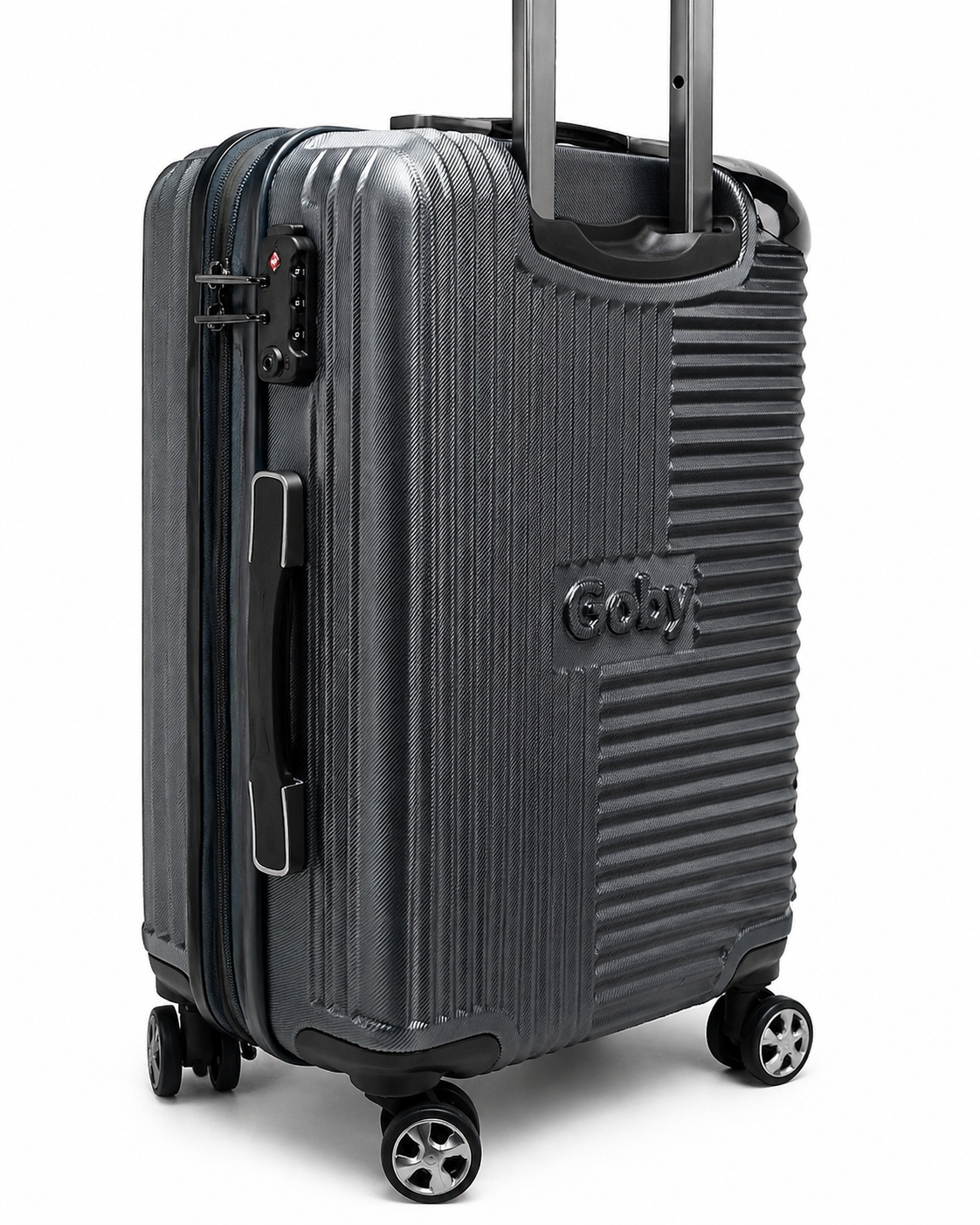 Buy Goby London Unbreakable Polycarbonate Luggage Karachi	Goby London Premium Luggage Side Detail Noman Luggage