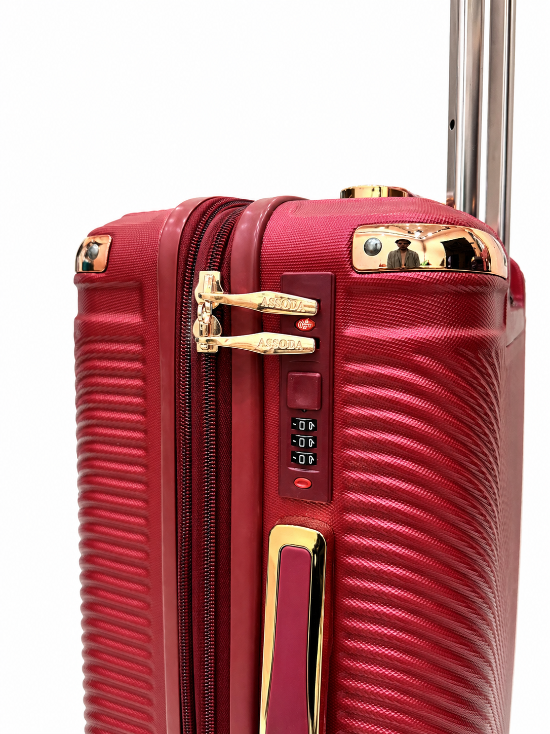 Asoda Maroon Luggage TSA Approved Lock and Wheels Karachi