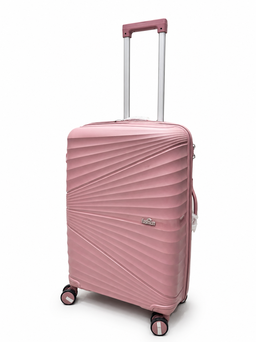 Fashion Rose Gold Luggage Side View Noman Luggage Pakistan