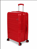 Glossy PP hard shell luggage set with spinner wheels
