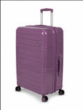 Glossy PP hard shell luggage set with spinner wheels