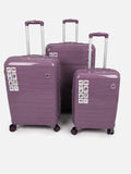 Durable expandable hard shell luggage with smooth wheels
