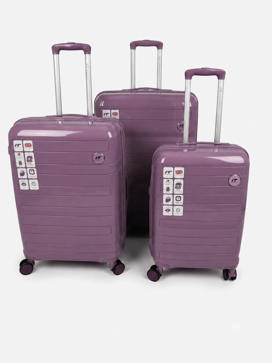 Durable expandable hard shell luggage with smooth wheels