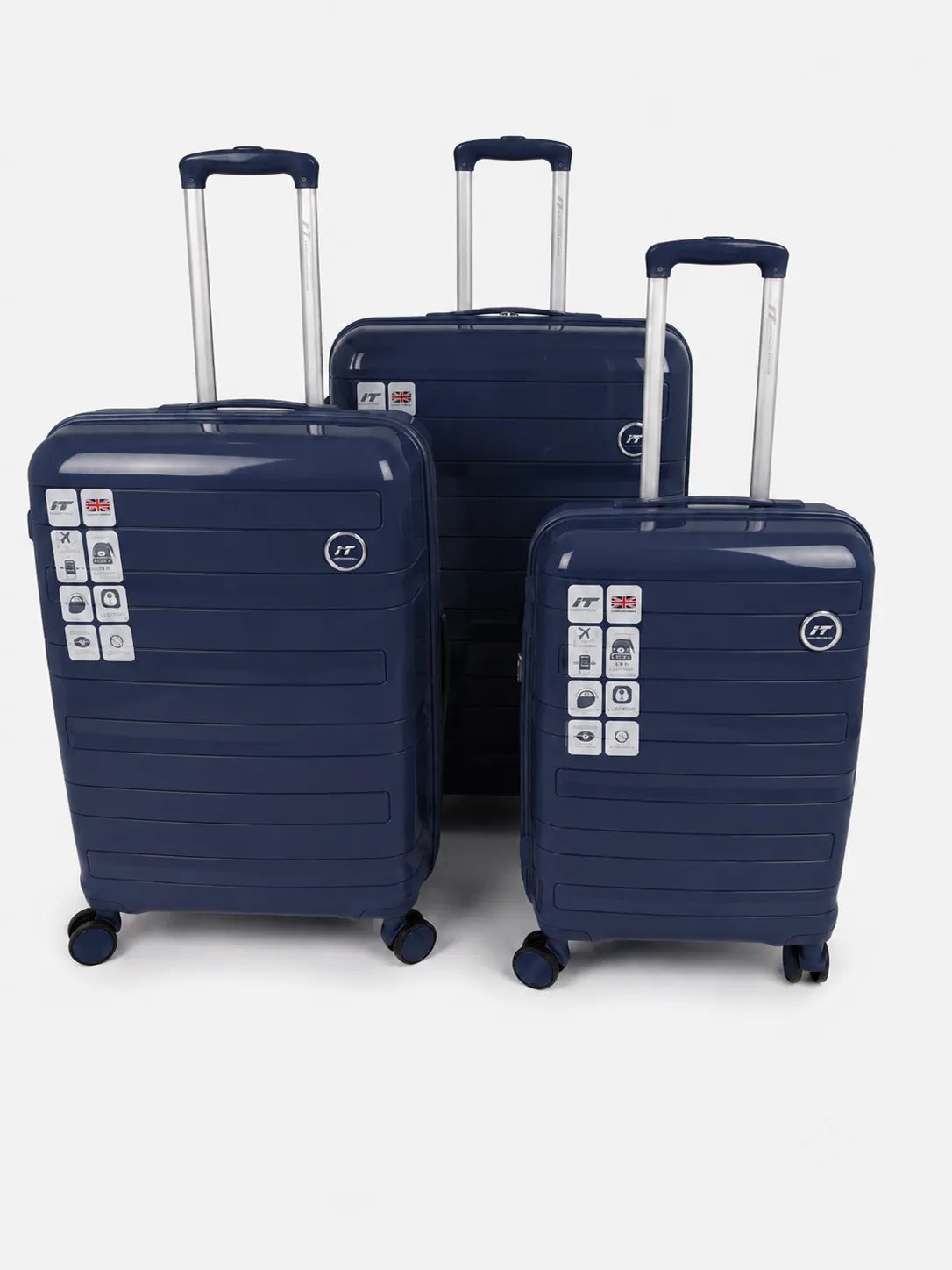 Unbreakable shine PP material travel luggage set