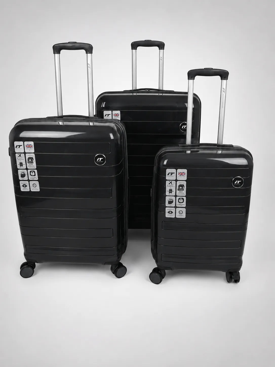 Unbreakable shine PP material travel luggage set