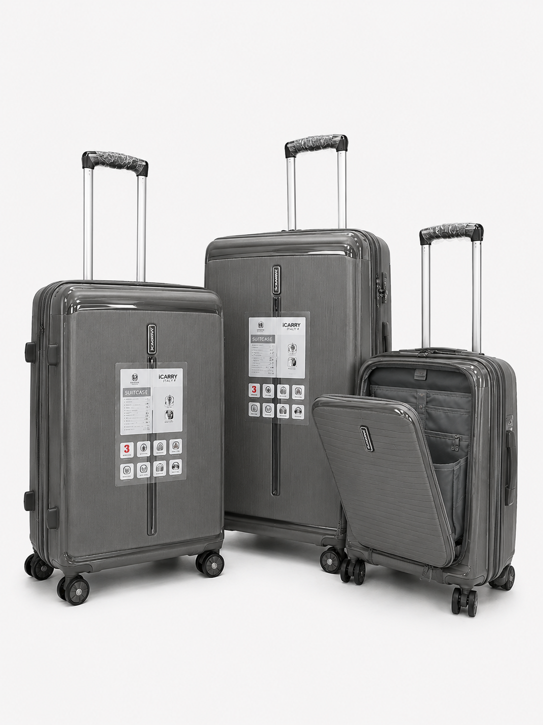 ICarry Italy Luggage Set Laptop Option hand carry