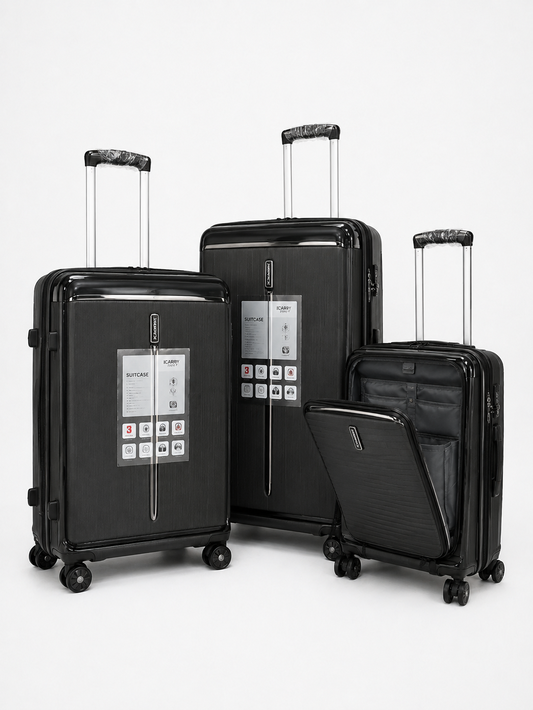 ICarry Italy Luggage Set Durable TSA Lock and Wheels