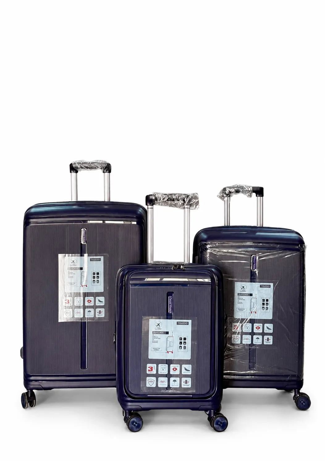 ICARRY Italy stylish trolley bags with durable PP shell material