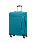 American Tourister Holiday suitcase side view with durable fabric exterior
