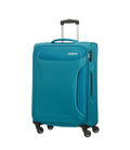 American Tourister Holiday suitcase side view with durable fabric exterior