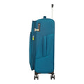 American Tourister Summer Funk suitcase side view with durable fabric design