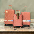 Summit hard case luggage in pink color with strong PP shell protection