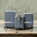 Summit 3 piece luggage set with expandable storage and easy carry design