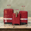 Summit travel suitcase set with 360 degree wheels and strong telescopic handles